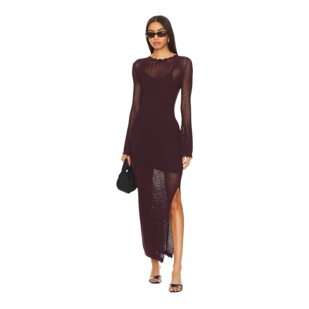 Heartloom Monroe Maxi Knit Dress Long Sleeves in Coco